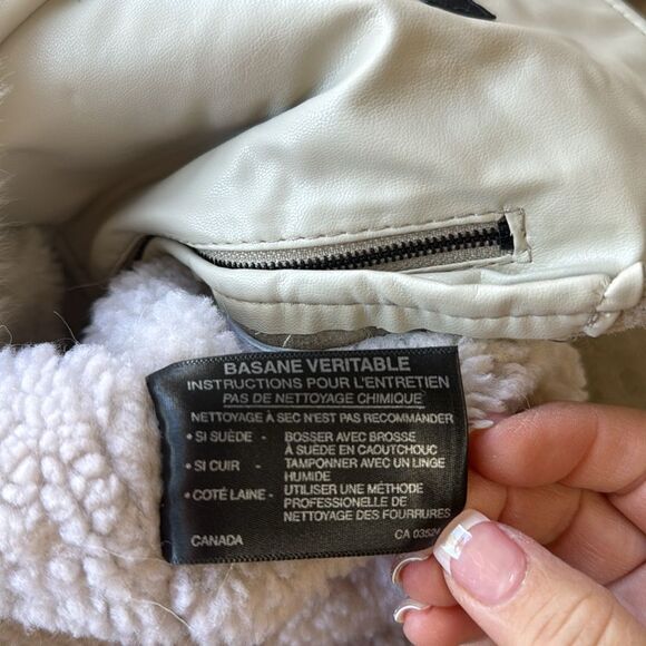 HiSO Rumour Shearling Moto Coat Cement Medium NWT in packaging - Picture 12 of 12